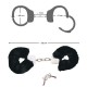 Bad Kitty Black Plush Handcuffs