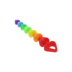 ToyJoy Rainbow Heart Anal Beads