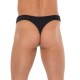 Mens Black GString With Zipper On Pouch