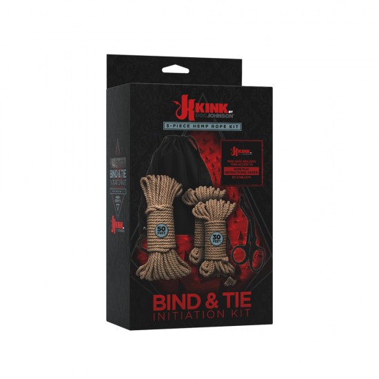 Kink Bind And Tie Initiation 5 Piece Hemp Rope Kit