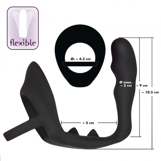 Black Velvets Cock Ring And Anal Plug