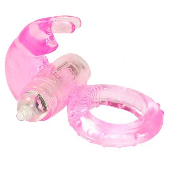 Pink Jelly Vibrating Rabbit Cock Ring