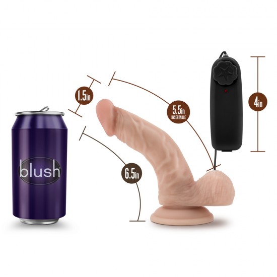 Dr Skin Dr Ken Curved Vibrating Cock With Suction Cup