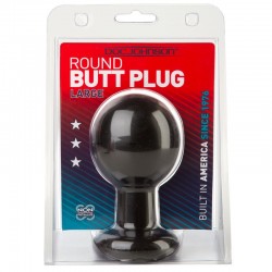 Round Large Black Butt Plug