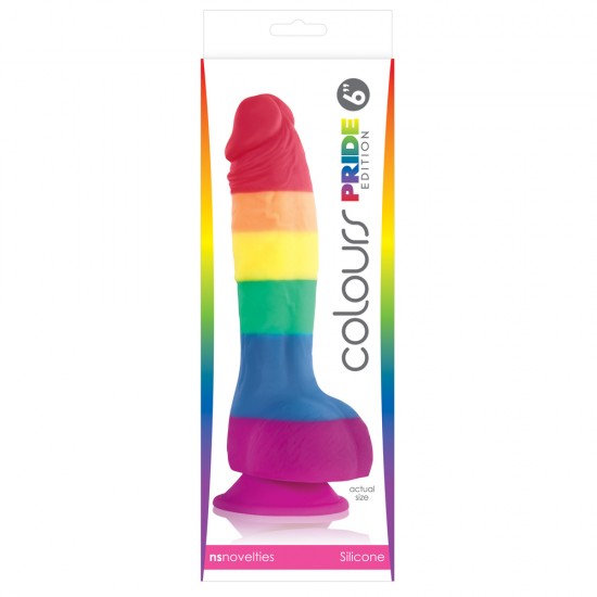 Colours Pride Edition 6 Inch Realistic Silicone Dildo With Balls