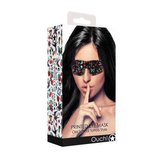 Ouch Old School Tattoo Printed Eye Mask