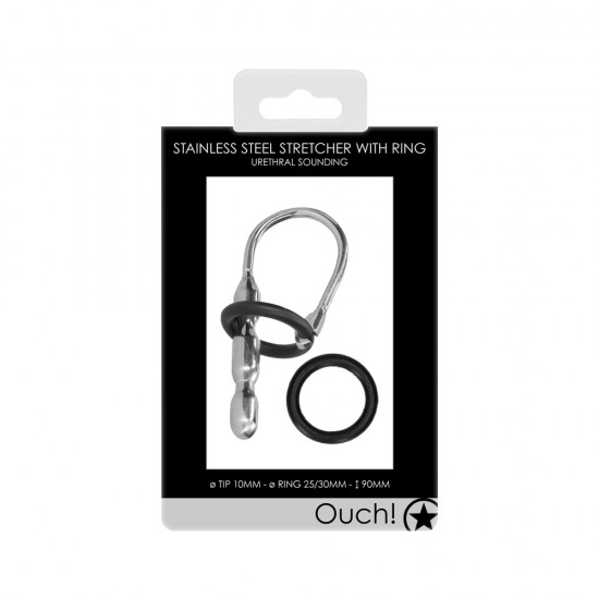 Ouch Urethral Sounding Stainless Steel Stretcher With Ring