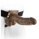 Fetish Fantasy Series 7 Inch Hollow Strap On Brown