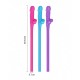 Lovetoy Pack Of 9 Willy Straws Blue Pink And Purple