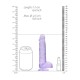 RealRock 6 Inch Purple Realistic Crystal Clear Dildo