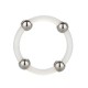 Steel Beaded Silicone Ring Large
