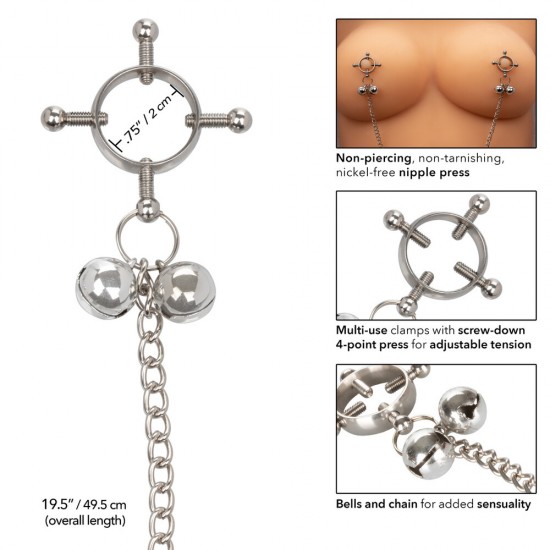 Nipple Grips 4 Point Nipple Press With Bells
