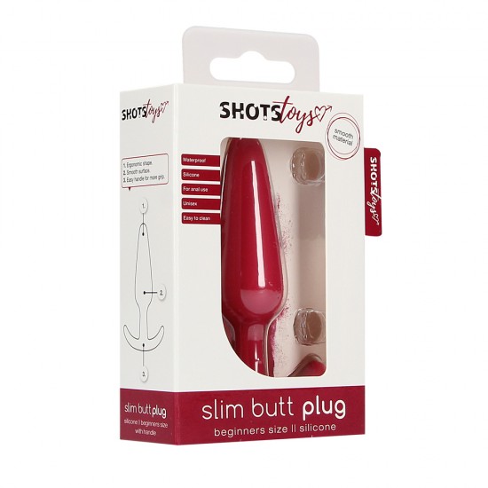 Beginners Size Slim Butt Plug Red